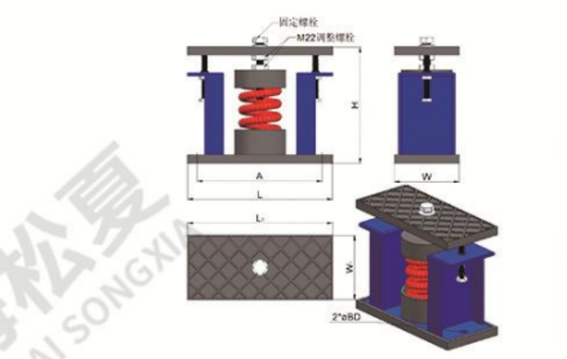 ZTF-1-100型可調(diào)式阻尼彈簧減震器